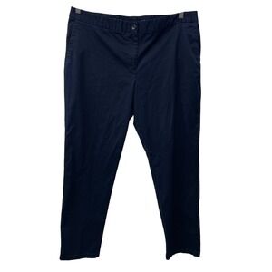 Talbots The Weekender Navy Blue Casual Stretch Chino Pants Women 14 Prep‎ Office